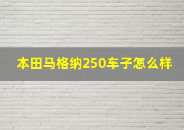 本田马格纳250车子怎么样