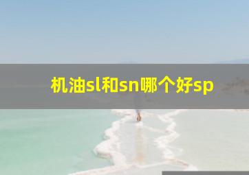 机油sl和sn哪个好sp