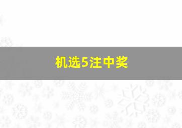 机选5注中奖