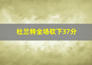 杜兰特全场砍下37分