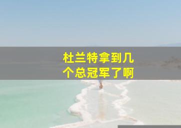 杜兰特拿到几个总冠军了啊