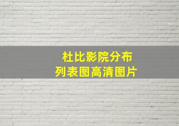 杜比影院分布列表图高清图片