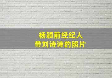 杨颖前经纪人带刘诗诗的照片