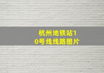 杭州地铁站10号线线路图片