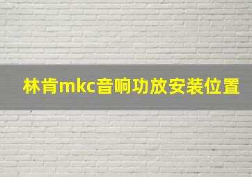 林肯mkc音响功放安装位置