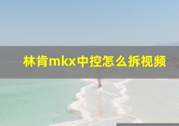 林肯mkx中控怎么拆视频