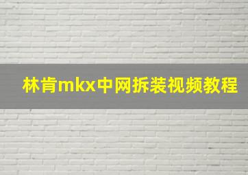 林肯mkx中网拆装视频教程