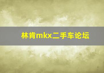 林肯mkx二手车论坛