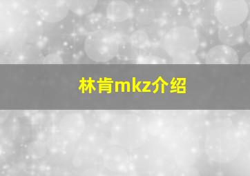 林肯mkz介绍