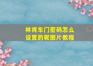 林肯车门密码怎么设置的呢图片教程