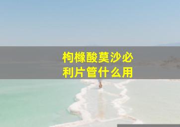 枸橼酸莫沙必利片管什么用