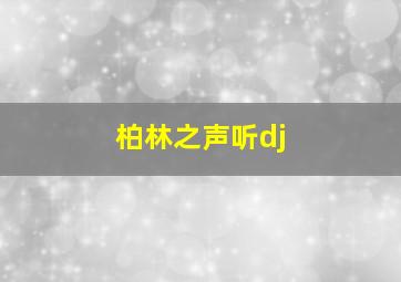 柏林之声听dj