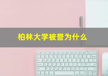 柏林大学被誉为什么