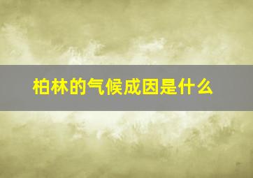 柏林的气候成因是什么