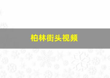 柏林街头视频