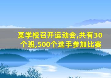 某学校召开运动会,共有30个班,500个选手参加比赛