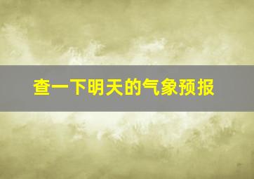 查一下明天的气象预报