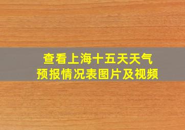 查看上海十五天天气预报情况表图片及视频