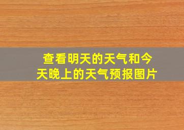 查看明天的天气和今天晚上的天气预报图片