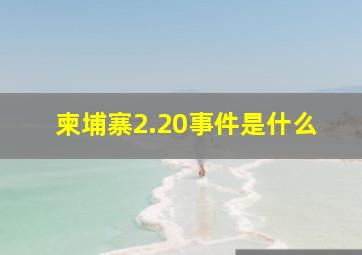 柬埔寨2.20事件是什么