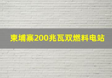 柬埔寨200兆瓦双燃料电站