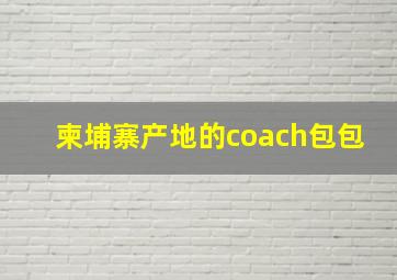 柬埔寨产地的coach包包