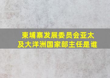 柬埔寨发展委员会亚太及大洋洲国家部主任是谁