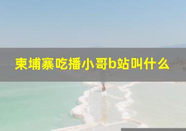 柬埔寨吃播小哥b站叫什么