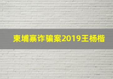 柬埔寨诈骗案2019王杨楷