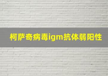 柯萨奇病毒igm抗体弱阳性