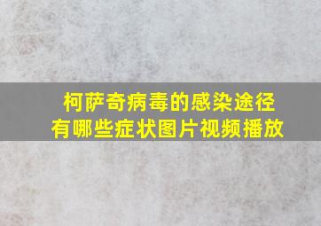 柯萨奇病毒的感染途径有哪些症状图片视频播放