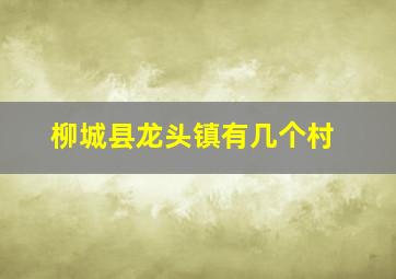 柳城县龙头镇有几个村