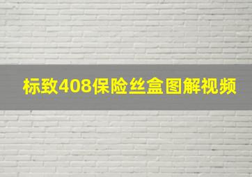 标致408保险丝盒图解视频