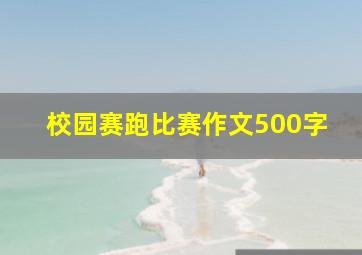 校园赛跑比赛作文500字