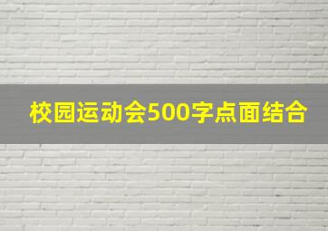 校园运动会500字点面结合