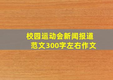 校园运动会新闻报道范文300字左右作文