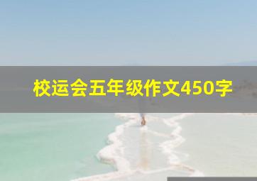 校运会五年级作文450字