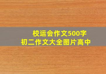 校运会作文500字初二作文大全图片高中