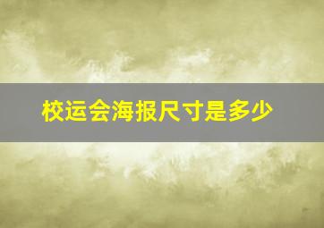 校运会海报尺寸是多少