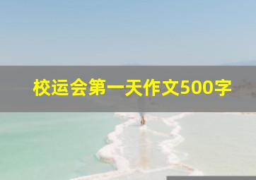 校运会第一天作文500字