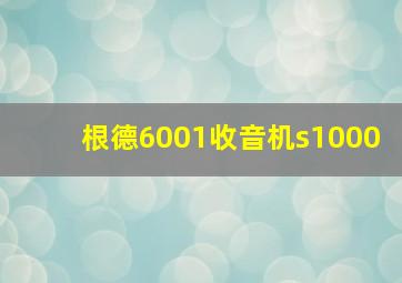 根德6001收音机s1000