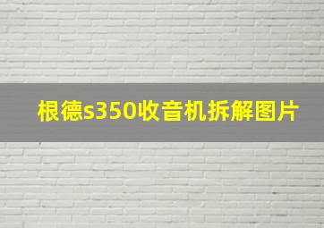 根德s350收音机拆解图片