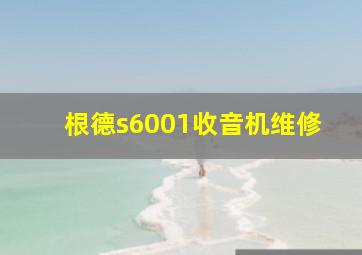 根德s6001收音机维修