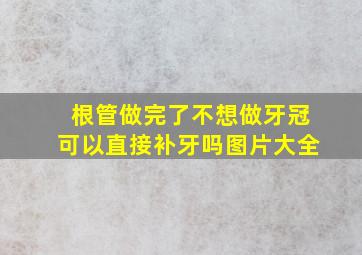 根管做完了不想做牙冠可以直接补牙吗图片大全