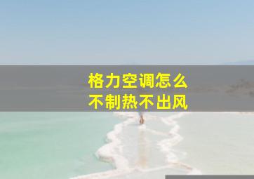 格力空调怎么不制热不出风