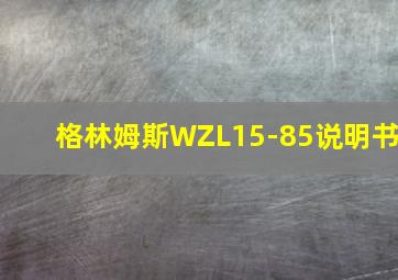 格林姆斯WZL15-85说明书