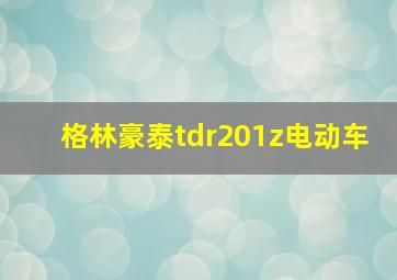 格林豪泰tdr201z电动车