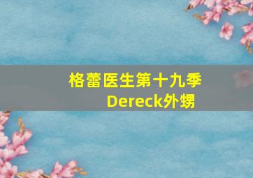 格蕾医生第十九季Dereck外甥