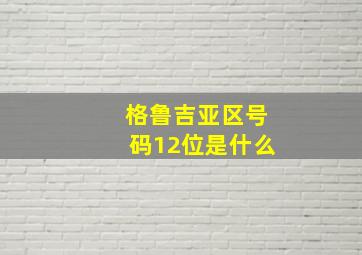 格鲁吉亚区号码12位是什么