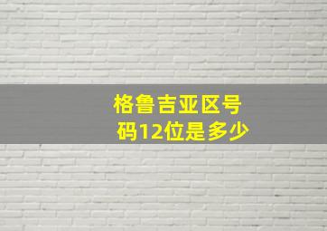 格鲁吉亚区号码12位是多少